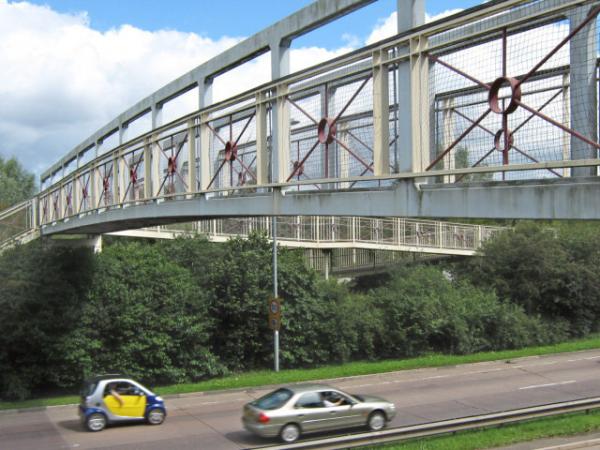 One of the footbridges