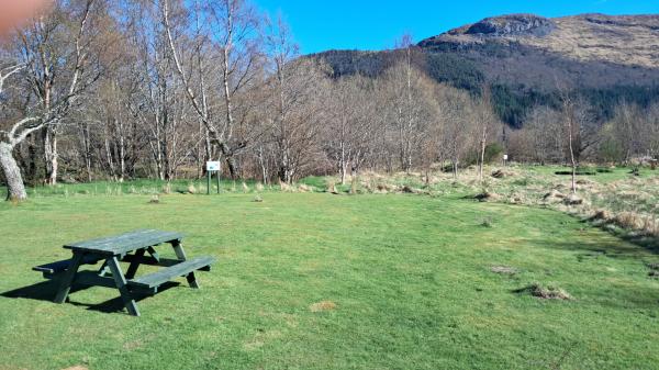 Finish by the picnic benches!